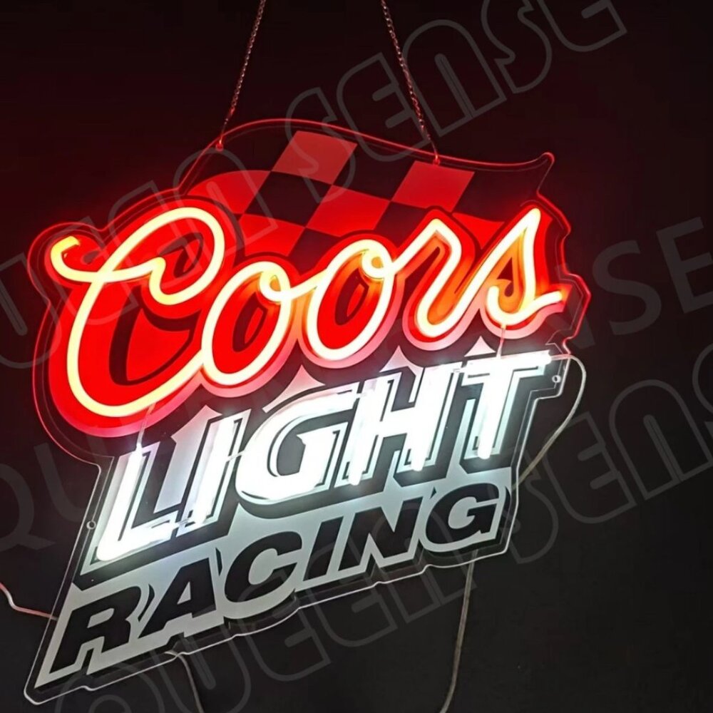 COORS LIGHT RACING NEON LED SIGN - Picture 3 of 4